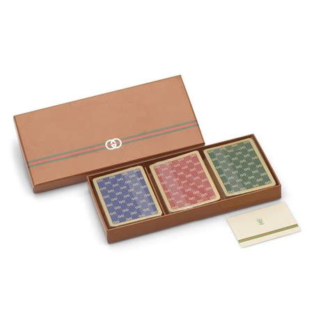 gucci scatola carte gioco|Gucci Set di carte con Doppia G.